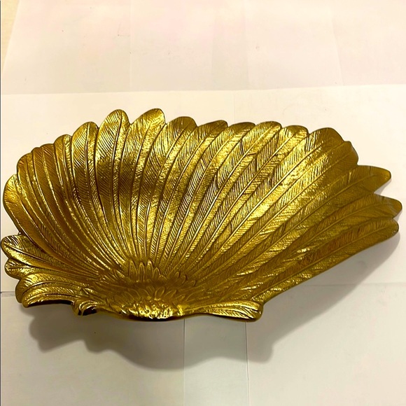 Nate Berkus Angel Gold Wing Feather Decorative Bowl Tray - Picture 11 of 16